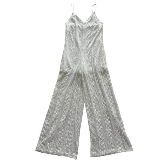 MUCHE ET MUCHETTE WHITE LACE JUMPSUIT SIZE MEDIUM - Picture 1 of 6
